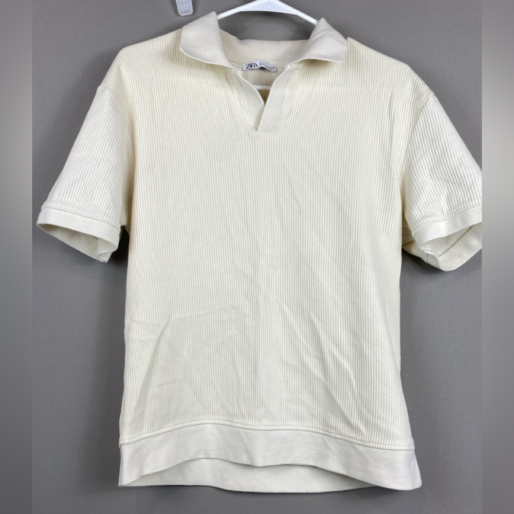 Zara Cream Polo Shirt